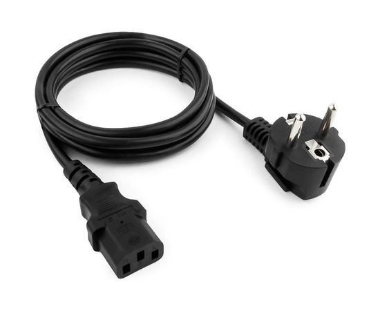 Кабель питания Cablexpert, 1.8м, Schuko- C13, 6А, черный, с заземлением PC-186 – изображение 3
