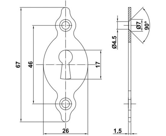 Накладка Amig верт. черная 6124 – изображение 2