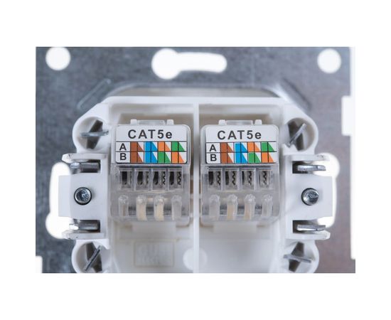 Телефонная розетка GUSI ELECTRIC Bravo RJ12, двойная, СУ, белый С10Т2-001 – изображение 3