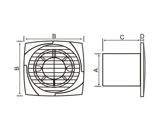 Вентилятор MTG A100-T таймер+клапан 12260 – изображение 3