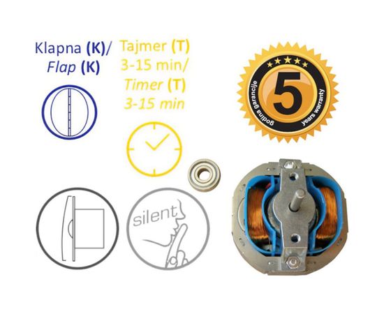 Вентилятор MTG A100SXS-T темное дерево+клапан+таймер 32883 – изображение 2