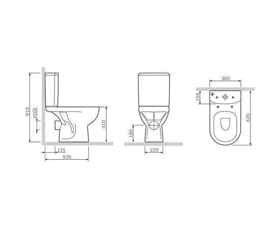 Унитаз-компакт AM.PM Gem с сиденьем микролифт C908607SC – изображение 5