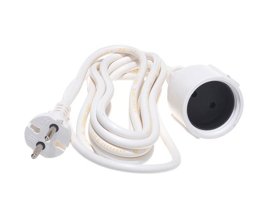Сетевой одноместный удлинитель, без з/к, 250В, 10А, 3м LUX У-101-03 4606400419686 
