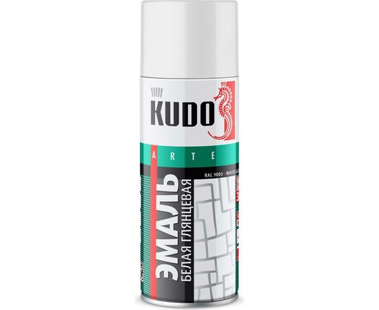Эмаль-аэрозоль KUDO ун. белая глянцевая 520 мл 1/12 1001 54676 