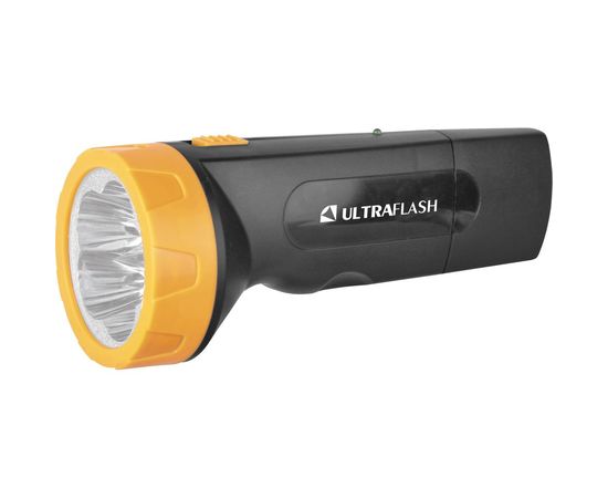 Фонарь Ultraflash LED3827 (аккум 220В, черн /желт, 5 LED, SLA, пластик, коробка) 11241 