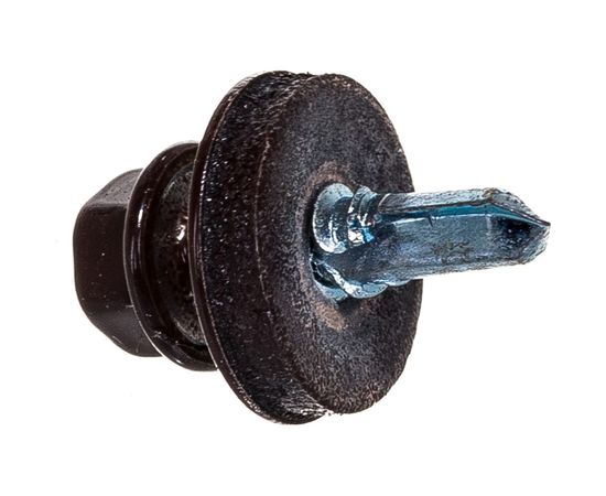 Кровельный саморез Tech-Krep КР сверло 5,5х19 RAL-8017 шоколадно-коричневый, 60 шт, коробка с окном 125702 