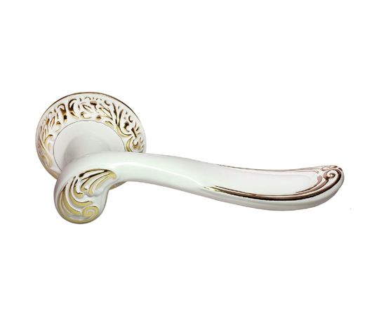 Дверная ручка MORELLI "Giuseppe", цвет-белая эмаль/золото DIY MH-22-CLP W/PG 9011967 