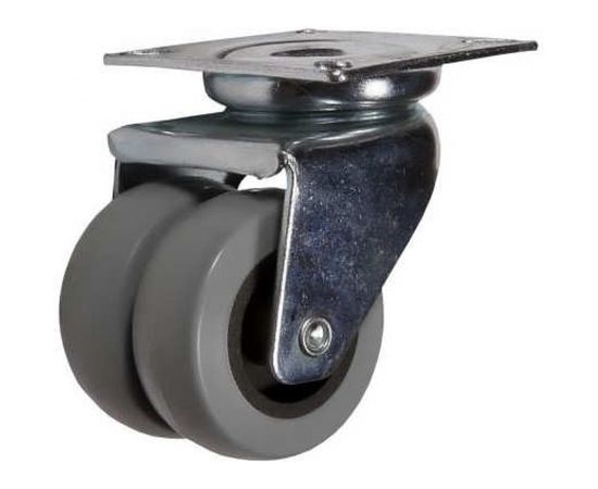 Колесо серая резина поворотное сдвоенное SCG25 50 мм MFK-TORG 3053050-2 