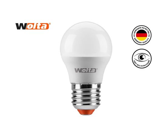 Лампа Wolta ШАР 7.5 Вт LED, 3000K, 25Y45GL7.5E27 – изображение 2
