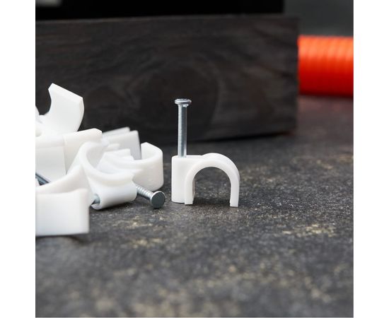 Круглый крепеж кабеля REXANT 10 мм, белый 50шт 07-4010 – изображение 4