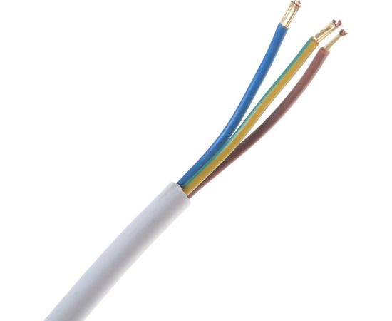 Сетевой шнур с вилкой V3 ПВС 3x0.75, 1.5м с з/к, белый LUX 4606400615804 – изображение 3