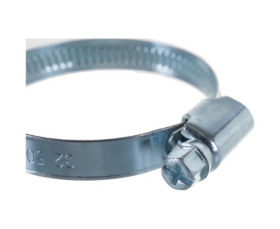 Обжимной хомут Госкреп 9 мм, оцинкованный, 32-50 мм, 2 шт. 11-0012450 – изображение 2