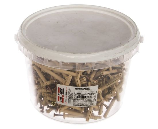 Дюбель-гвоздь 6х60 гриб, нейлон 300шт - ведро Tech-Krep 102110 – изображение 2