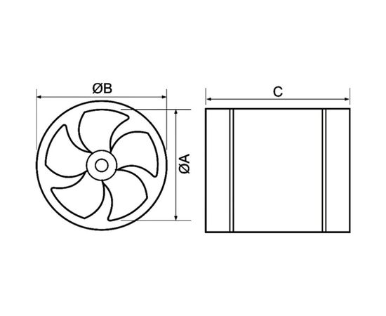 Многофункциональный металлический трубный вентилятор MTG MF200C-10 20781 – изображение 2