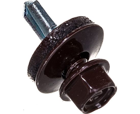 Кровельный саморез Tech-Krep КР сверло 5,5х19 RAL-8017 шоколадно-коричневый, 60 шт, коробка с окном 125702 – изображение 5