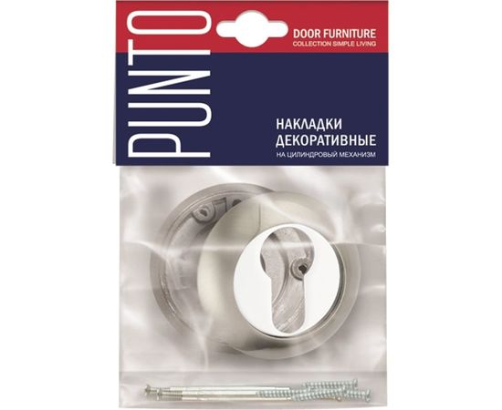 Накладка под цилиндр PUNTO ET TL SN/CP-3 матовый никель/хром 33137 – изображение 2