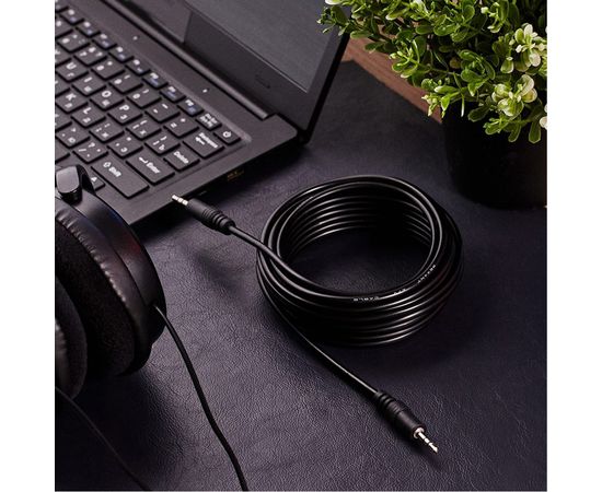 Шнур REXANT, Стерео 3,5 мм штекер - Стерео 3,5 мм штекер, длина 5 метров 17-4105 – изображение 5