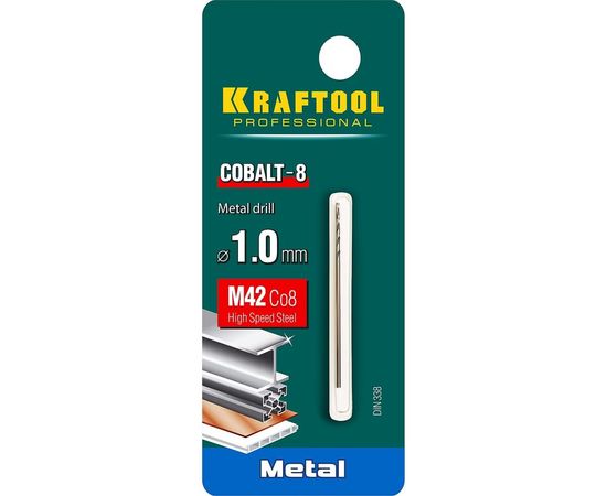 Сверло по металлу COBALT HSS-Co 8% сталь М42 (1х40 мм) Kraftool 29656-1 – изображение 4