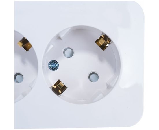 Розетка Schneider Electric 4-м ОП BLANCA 16А 250В защитные шторки, с заземлением SchE BLNRA011411 1210472 – изображение 2