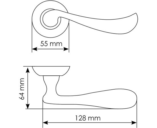 Дверная ручка MORELLI "Giuseppe", цвет-белая эмаль/золото DIY MH-22-CLP W/PG 9011967 – изображение 2