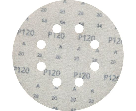 Круг шлифовальный на липучке siaone 1944 (50 шт; 125 мм; 8 отверстий; P120) sia Abrasives so50-125-8-120 – изображение 2