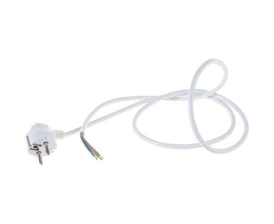 Сетевой шнур с вилкой V3 ПВС 3x0.75, 1.5м с з/к, белый LUX 4606400615804 – изображение 5