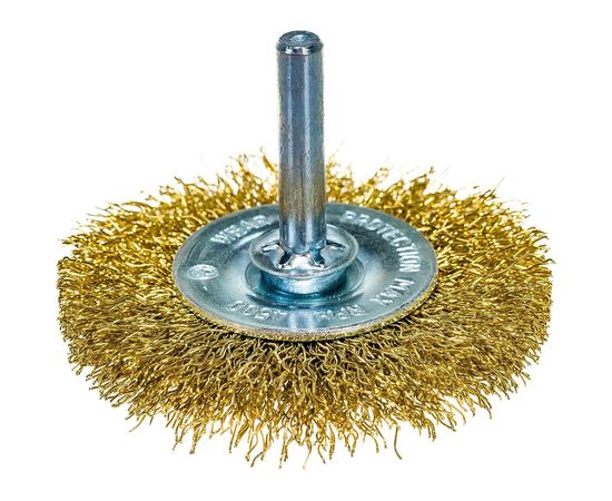 Щётка круглая, гофрированная латунная проволока №053 (63 мм; хвостовик 6 мм) для дрелей Атака 22343 – изображение 5