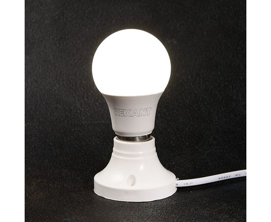 Светодиодная лампа REXANT Груша, A60, 9.5 Вт, E27, 903 лм, 4000 K, нейтральный свет 604-002 – изображение 2