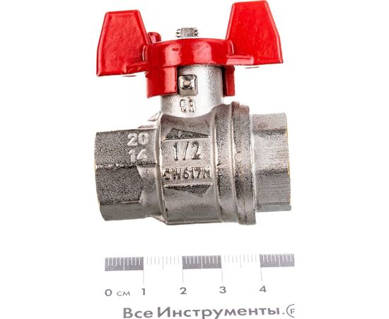 Шаровой кран RuB, 1/2" DN15 PN40, ВР-ВР, серия MILANO (S.90), бабочка S90D16 – изображение 3