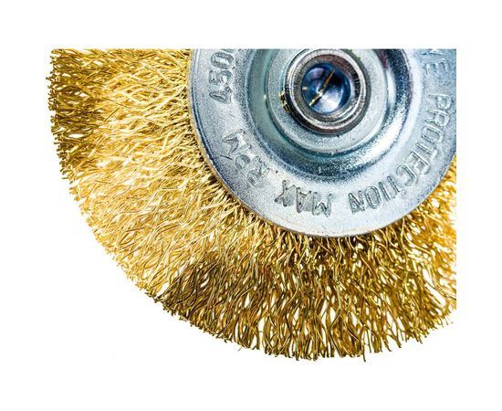 Щётка круглая, гофрированная латунная проволока №053 (63 мм; хвостовик 6 мм) для дрелей Атака 22343 – изображение 3