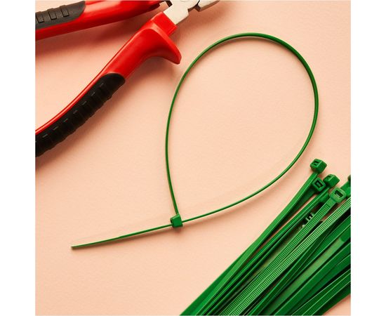 Хомут REXANT nylon 400x5.0 мм 25 шт зеленый 07-0403-25 – изображение 3