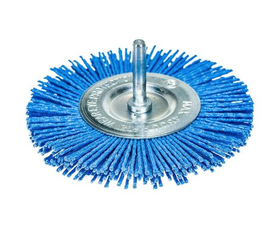 Щетка дисковая нейлоновая ZrO2 ПРОФИ (100х6 мм) для дрели SKRAB 35337 – изображение 2