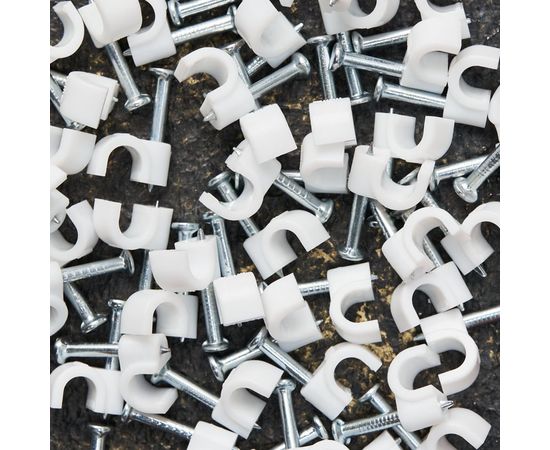 Круглый крепеж кабеля REXANT 4 мм, белый 50шт 07-4004 – изображение 8