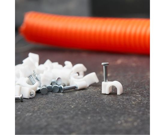 Круглый крепеж кабеля REXANT 4 мм, белый 50шт 07-4004 – изображение 2