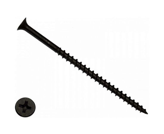 Саморез КРЕП-КОМП черный по дереву 4,2х70 200шт чд7042ф 