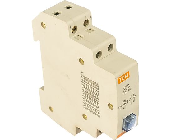 Кнопочный выключатель c фиксацией и индикацией TDM ВК-47M 1НО;1НЗ синий SQ0214-0019 