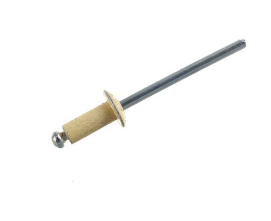 Заклёпка вытяжная слоновая кость (150 шт; 4х10 мм; RAL 1014150) Качественный КРЕПЕЖ 0200539 КЧ 