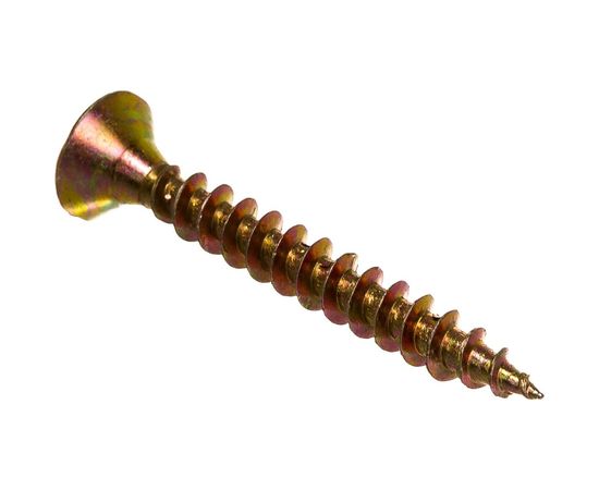 Шуруп Качественный КРЕПЕЖ желтый цинк 5,0x40, 100 шт. 0300501 КЧ 