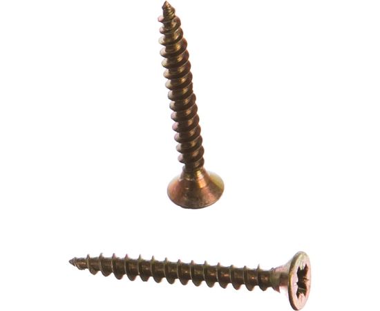 Универсальный саморез по дереву КрепСтройГрупп 3,5х30 желтый цинк, 500 шт. 145408 