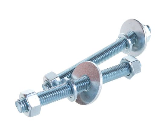 Шпилька ЕВРОПАРТНЕР DIN976, М12x120, в комплекте гайки DIN934, шайбы DIN 9021 и DIN127, 2 шт. 12 0628 3 