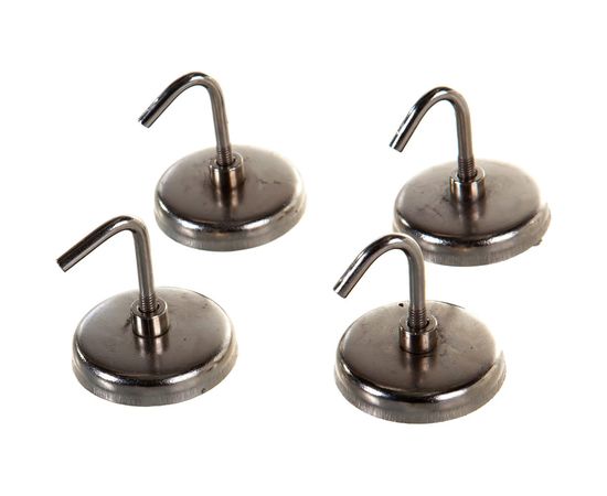 Магнитный крючок, 4 шт. КОБАЛЬТ основание 37,5 мм, до 3,6 кг, блистер 918-085 