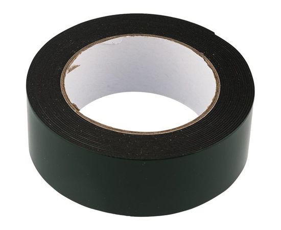 Двухсторонняя клейкая лента REXANT черная, вспененная ЭВА основа, 40 мм, ролик 5 м 09-6140 