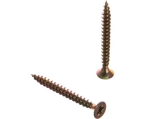 Универсальный саморез по дереву КрепСтройГрупп 5х70 желтый цинк, 100 шт. 145450 