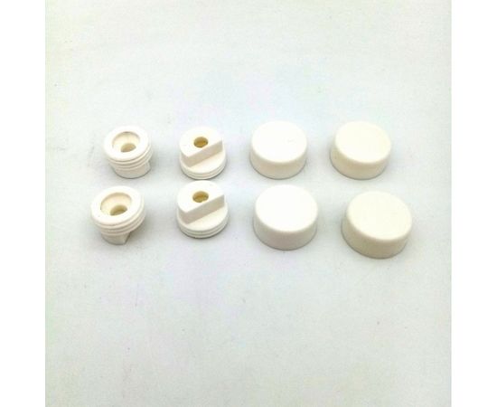 Крепление для зеркала ЕВРОПАРТНЕР белое, гладкое, комплект втулка+колпачек 88017 – изображение 3