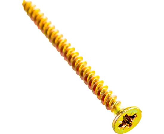 Универсальный саморез по дереву КрепСтройГрупп 4х50 желтый цинк, 200 шт. 145437 – изображение 6