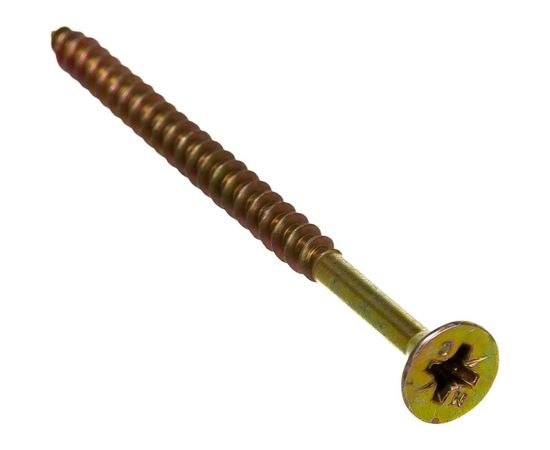 Саморез по дереву КРЕП-КОМП желтый цинк POZY 4,5х70 150 шт жд4570ф – изображение 2