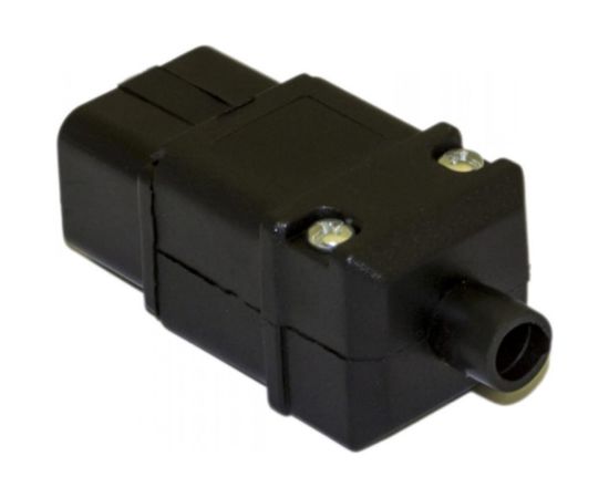 Разъем Hyperline CON-IEC320C20 IEC 60320, C20, 220В, 16A, на кабель, контакты на винтах (плоские выступающие штыревые контакты в пластиковом обрамлении), прямой 54435 – изображение 2