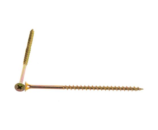 Саморезы с потайной головкой и крупным шагом Профикреп жёлтый цинк, 4,2х90 50 шт 2034906296 – изображение 6