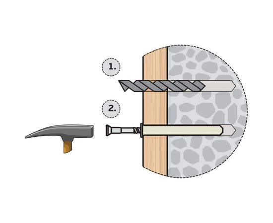Дюбель-гвоздь с потайной манжетой ЕВРОПАРТНЕР PDG UK 5x30, 200 шт. 76091184 – изображение 3