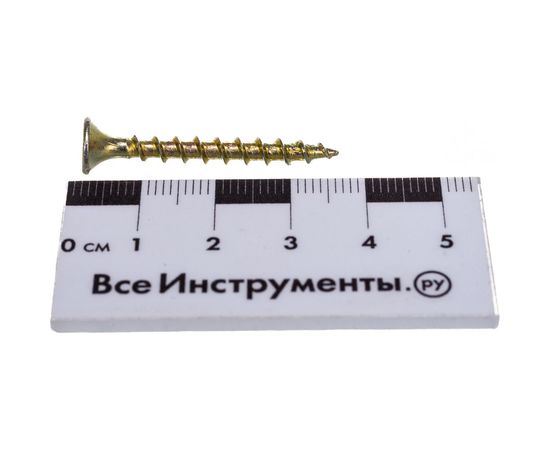 Саморезы с потайной головкой и крупным шагом МТК желтый цинк 1 кг, 3,5x35 113070 – изображение 2